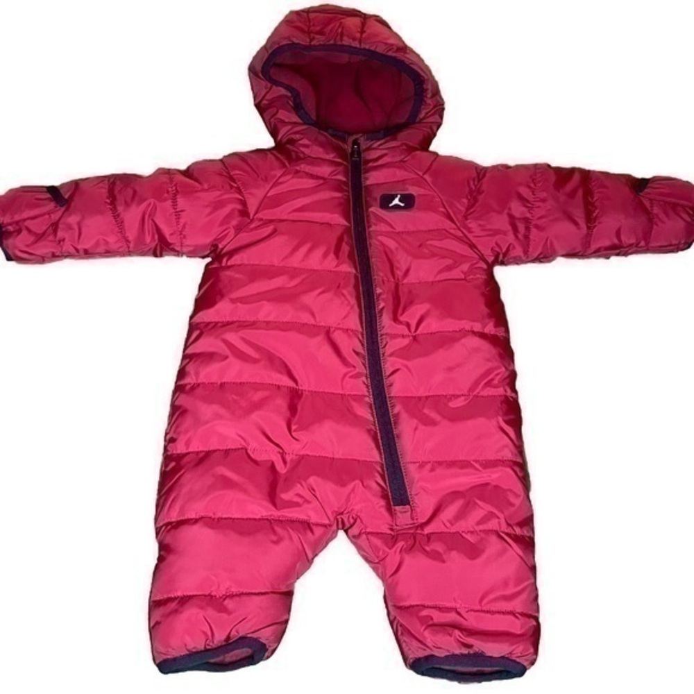Kids Pink Puffer Snowsuit
